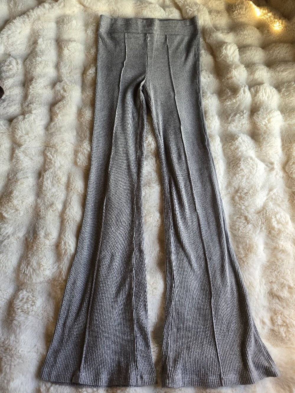 Garage Gray Ribbed Flare Lounge pants